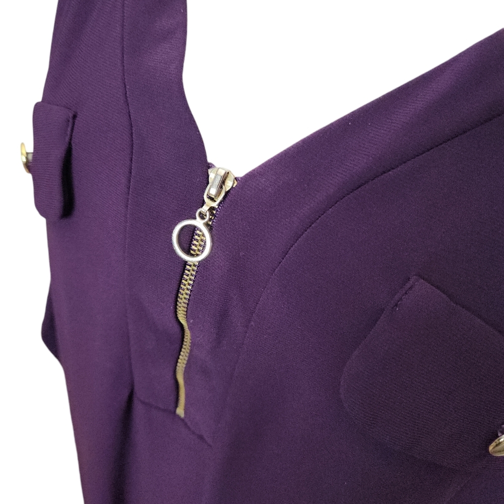Emma & Michele‎ Eggplant Deep Purple Long Tunic Dress  Size 2X Plus - Picture 3 of 6